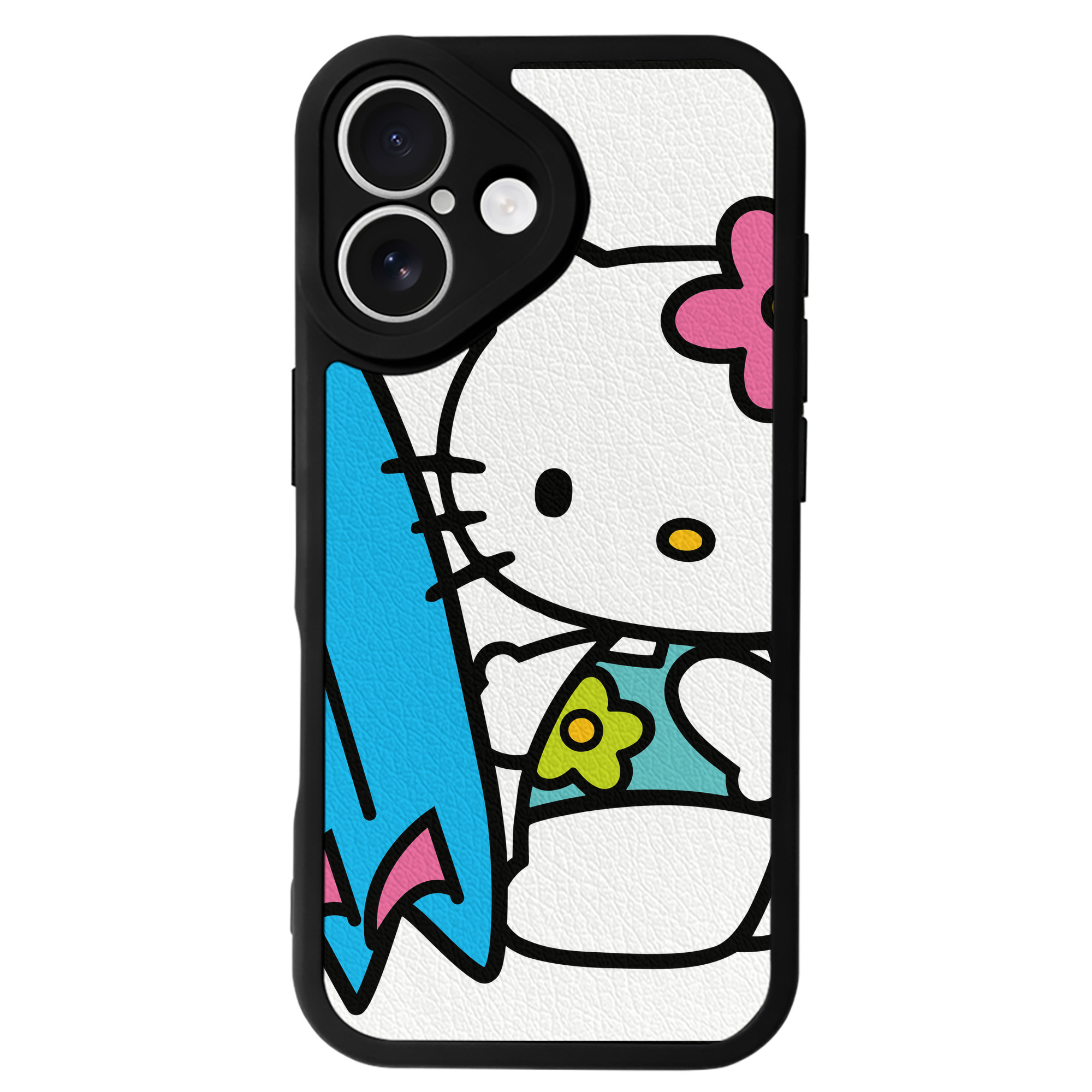 （画像用） Hello Kitty ハローキティ 【iPhone 16シリーズ対応】シリコンスマホケース（レザー調） 材質：シリコン
